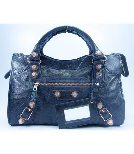 Balenciaga Giant City borsa in Navy Blue agnello